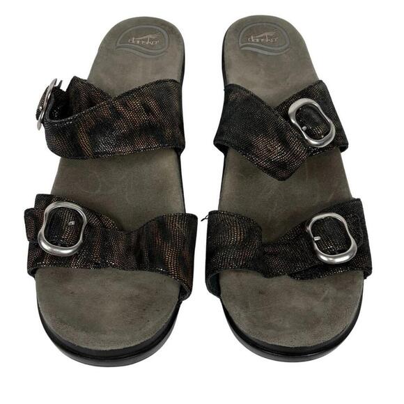 Dansko Lightweight Slip on Metallic Snake Pattern Sandals Size: 42 (11.5-12) - Picture 1 of 6